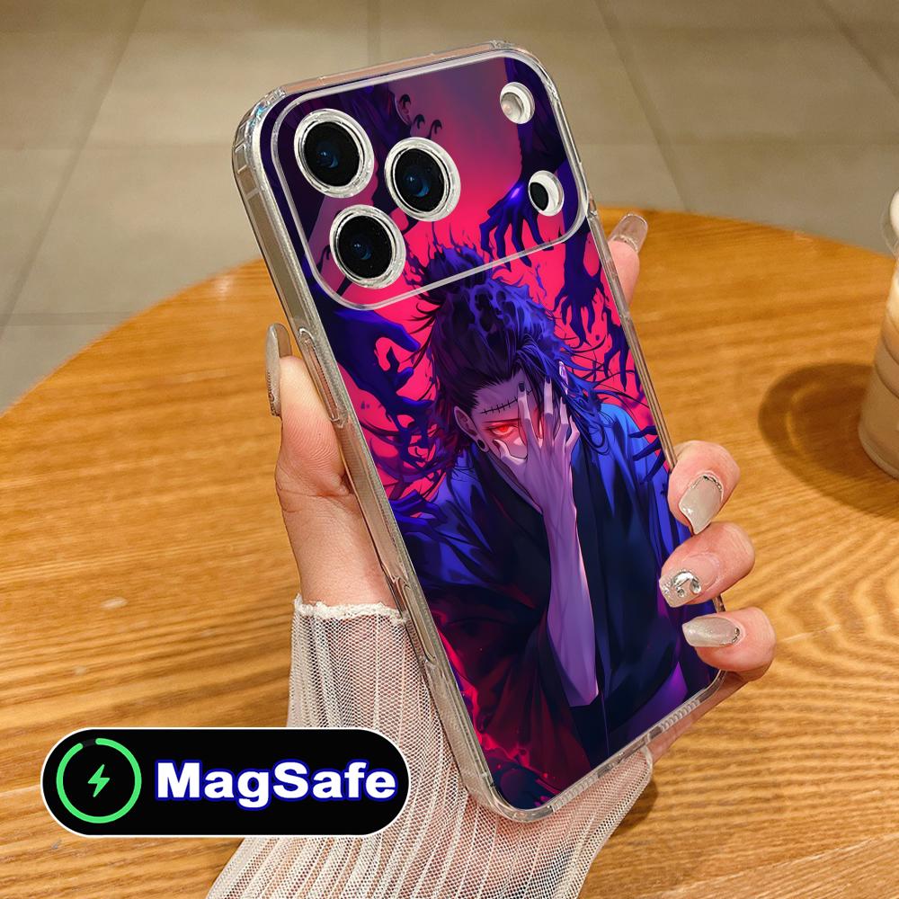 Чехол для телефона Jujutsu Kaisen Geto Suguru для iPhone 17 16 15 14 13 12 11 Air Pro Max Plus Mini Magsafe Прозрачный Цветной Чехол Красивый