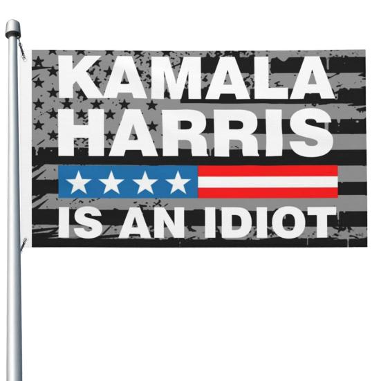 Флаг Камалы Харрис 2024 года 3x5 футов, флаг США для выборов, для внутреннего и наружного декора, ветроустойчивый патриотический баннер с медными пряжками для дома, двора, сада