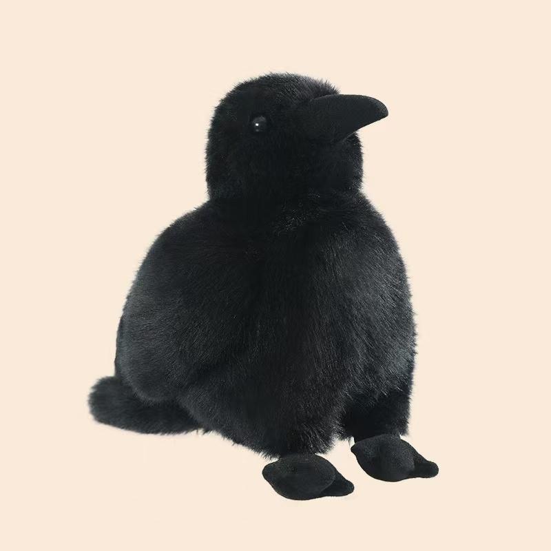 Simulation Crow Doll Plush Toy 15/25/35cm Handmade Cartoon Anime Cute Pillow Cushion Home Decor Kids Birthday Gift