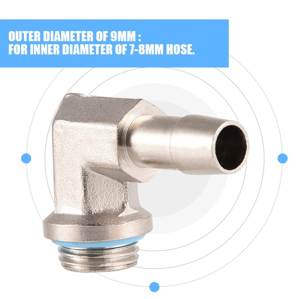 2PCS G1/4 Thread Water Cooling Adapter 90 Degree Hose Connector Durable Hose Adapter PC System