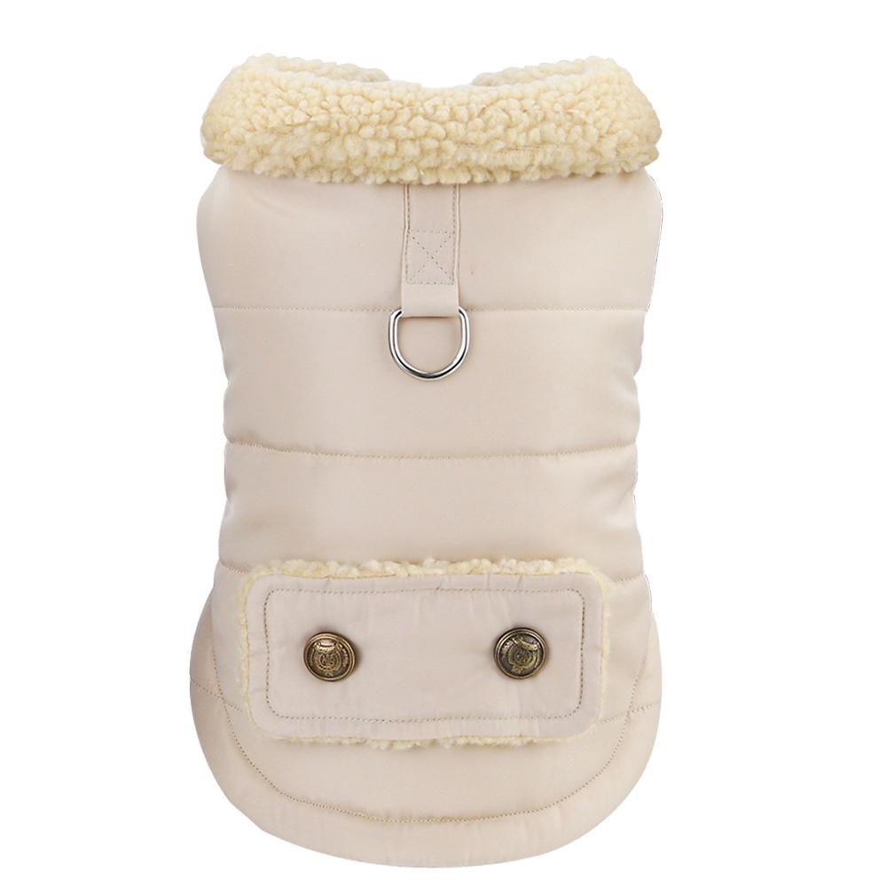 Winter Pet Jacket Clothes Super Warm Small Dogs Clothing With Fur Collar Cotton Pet Outfits French Bulldog Chihuahua Coat Vest