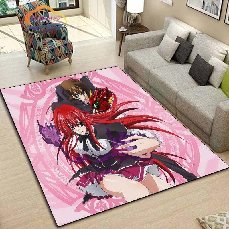 Ковер DxD для средней школы, милый сексуальный коврик с героями аниме для девочек, мультяшный ковер, большой декоративный нескользящий коврик в гостиной, для йоги для девочек