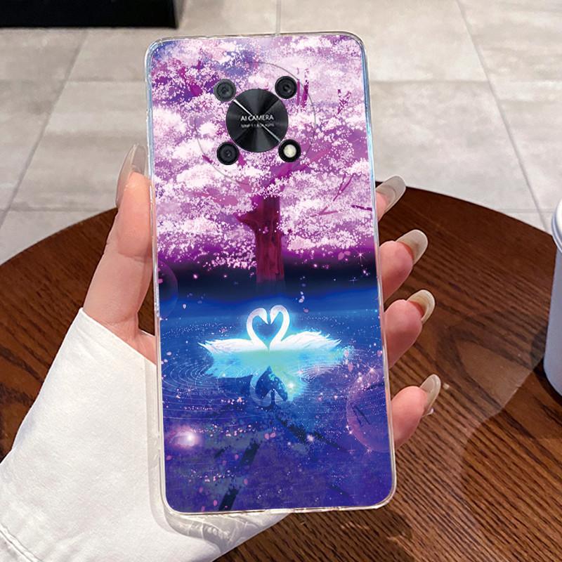 Чехол для Huawei Nova Y90 NovaY90 CTR-LX2 CTR-LX1 CTR-LX3 Чехол Эстетичный Милый Кот Мультяшный Прозрачный Мягкий Силикон Задняя Крышка