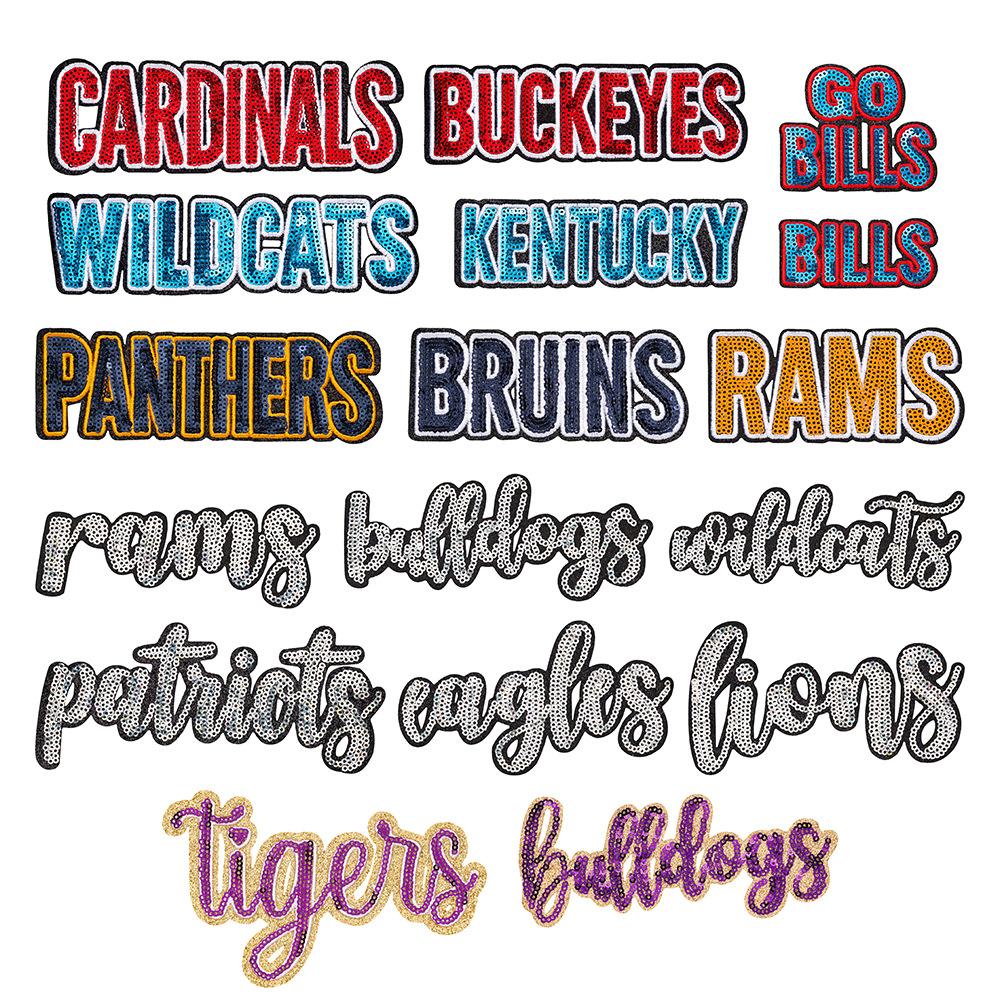 Letter Sequin Embroidery, Trendy English Computer Embroidery Embroidery Cloth Sticker Baseball Cap Clothes Decorative Sticker