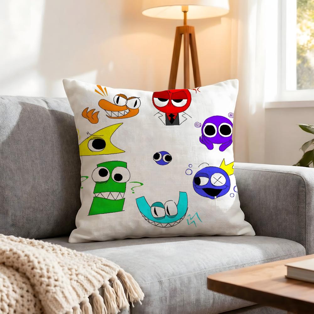 Game Rainbow Friends Cushion Cover 1Pcs Decorative Covers Soft Cushion Case For Sofa Couch Decor 40X40 45X45 Pillowcases