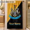 Пляжное полотенце Newcastle United FC С индивидуальным именем Текст Персонализированное Мягкое полотенце для пляжа Бассейна Дома Декор Подарок