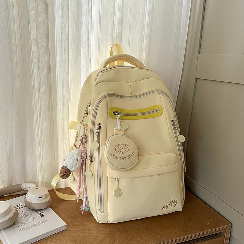 Backpack For Girls Boys Large Capacity Nylon Travel Casual Geometric Pattern With Padded Shoulder Straps For School And Hiking