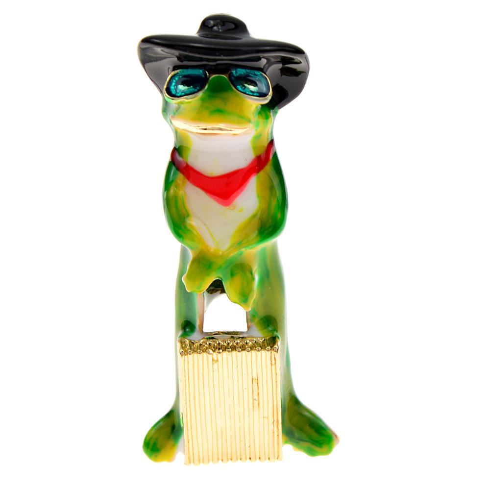 Blucome Alloy Enamel Pins Cute Frog Anime Brooch for Woman Man Suit Hijab Pins Christmas Gifts