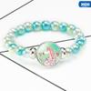 12 Styles Rainbow Unicorn Glass Beads Bracelets & Bangles For Kids Girls Party Accessories Gifts