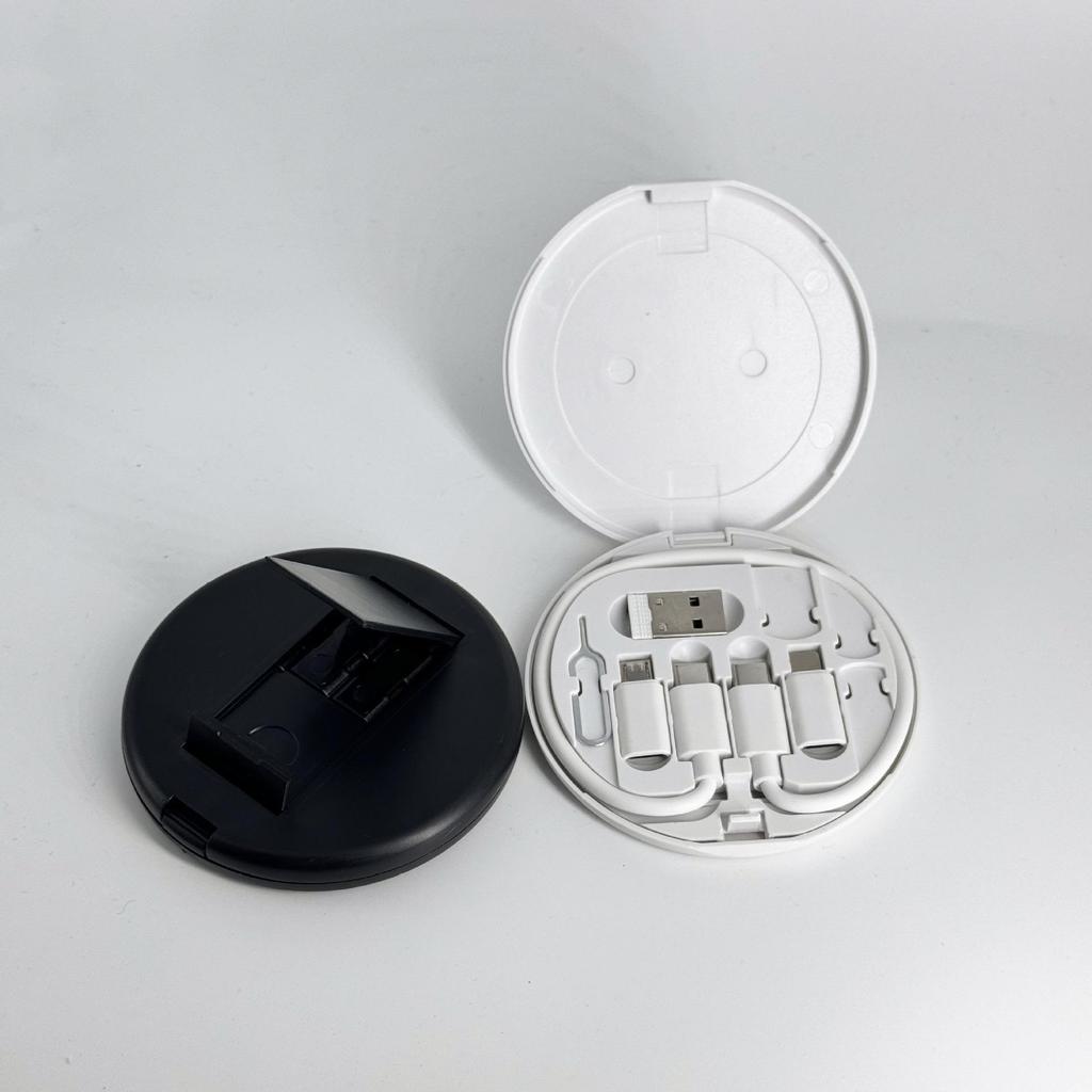 Набор кабеля и адаптера для быстрой зарядки 5-в-1 Type-C 60 Вт - Совместим с Apple и Huawei. Портативное и многофункциональное хранение.