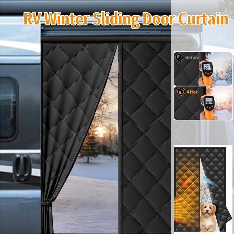 Winter RV Sliding Door Curtain Magnetic Thermal ulated Door Blanket For Fiat Ducato Peugeot Boxer Citroen Relay 2006