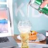 Creative Football Game Beer Glass Trophy-Shaped Glass Cups Summer Clear Beer Mug Paerty Gift for Men, Dad, Grandpa