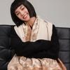 Imitation Cashmere Flowers Retro Simple Texture Printing Double-Sided Warm Scarf Shawl Outer Cover Women
