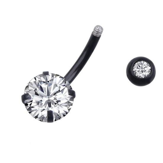 Женский пирсинг пупка штангой с кубическим цирконием, украшение для пирсинга тела, подарок