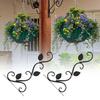 2pcs 11x9 in Plant Hanger Bracket Black Wall Hook Hanging Plant Bracket  Garden Decoration