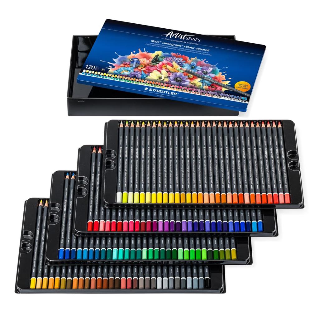 Карандаши Staedtler Mars Lumograph Watercolor 104 M120, набор 120 цветов,