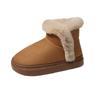 New Winter Thick-soled Mid-calf Warm Shoes Wear-resistant Comfortable and Fashionable Women's Boots Flat-soled Velvet Snow Boots