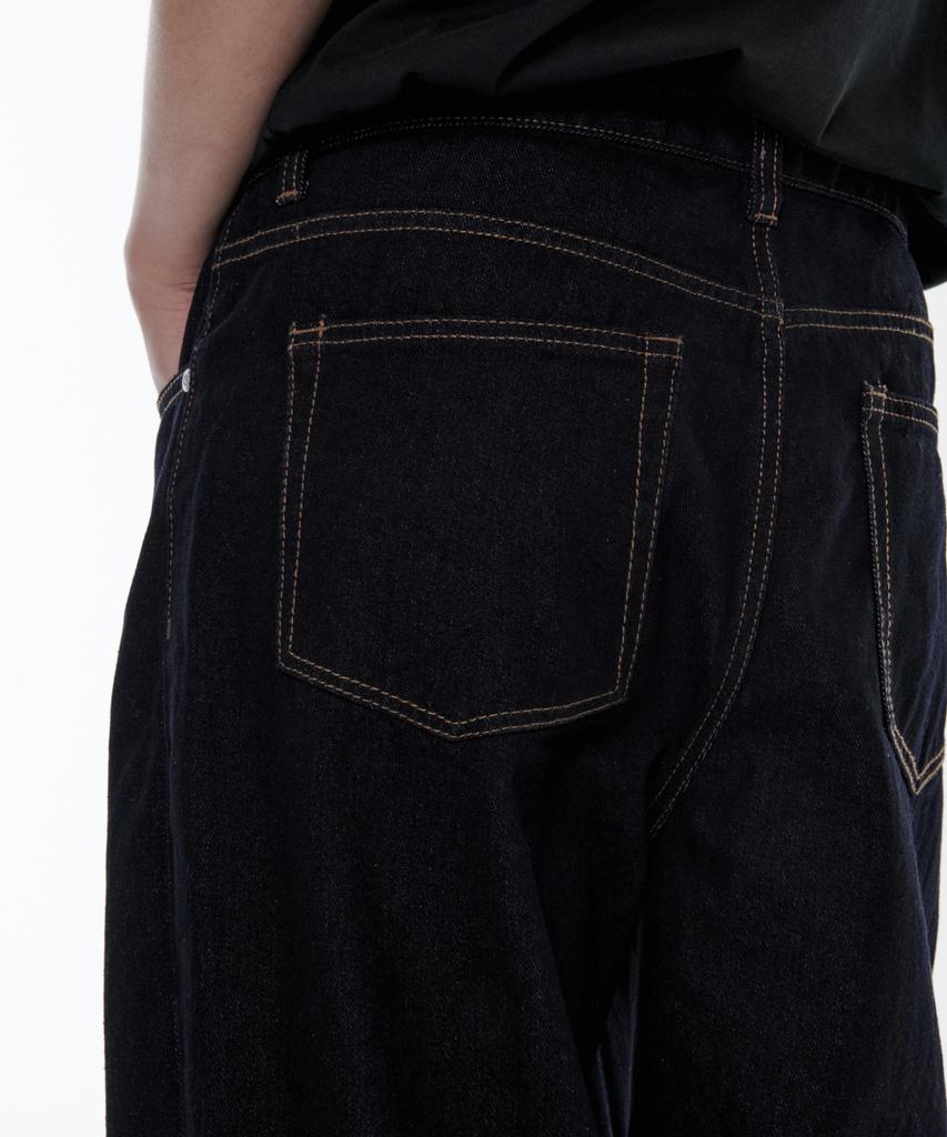 MUSINSA STANDARD Loose Straight Denim Pants [Deep Indigo]