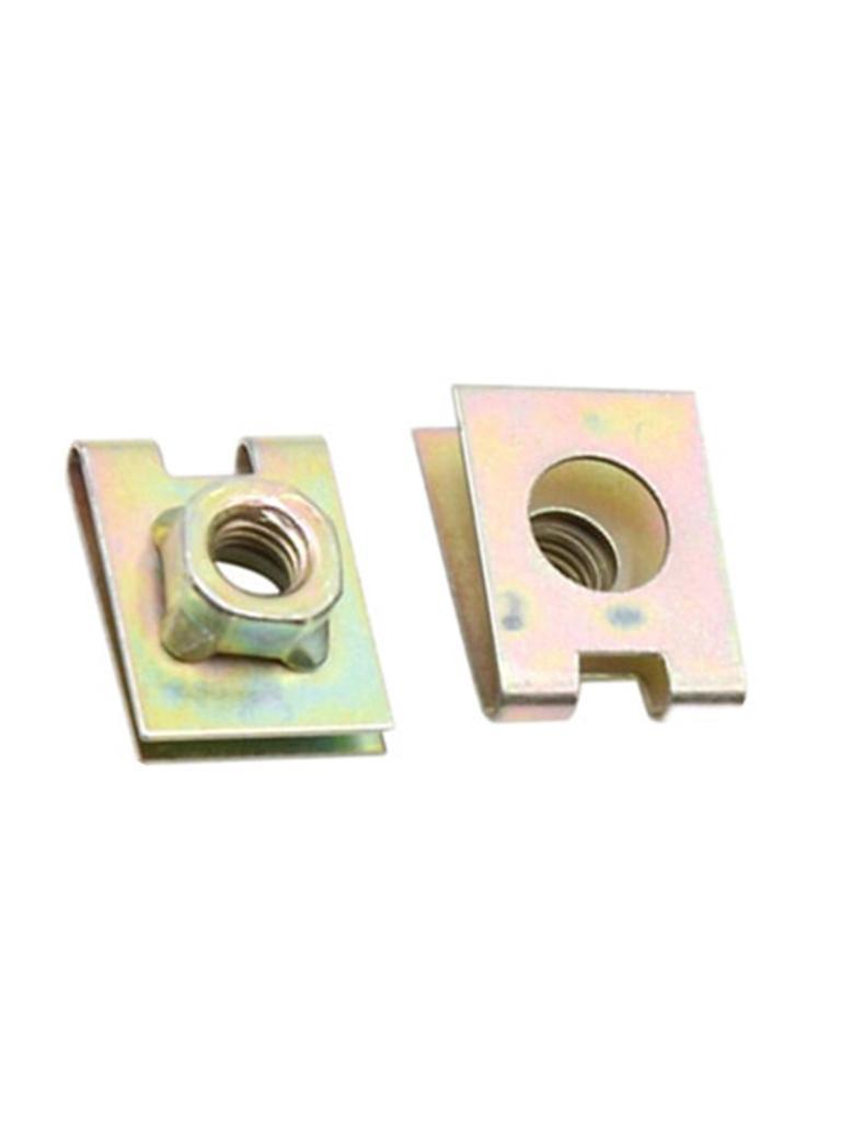 50 x Металлические пружинные U-образные гайки-клипсы быстрого монтажа M6 для защиты панелей автомобиля