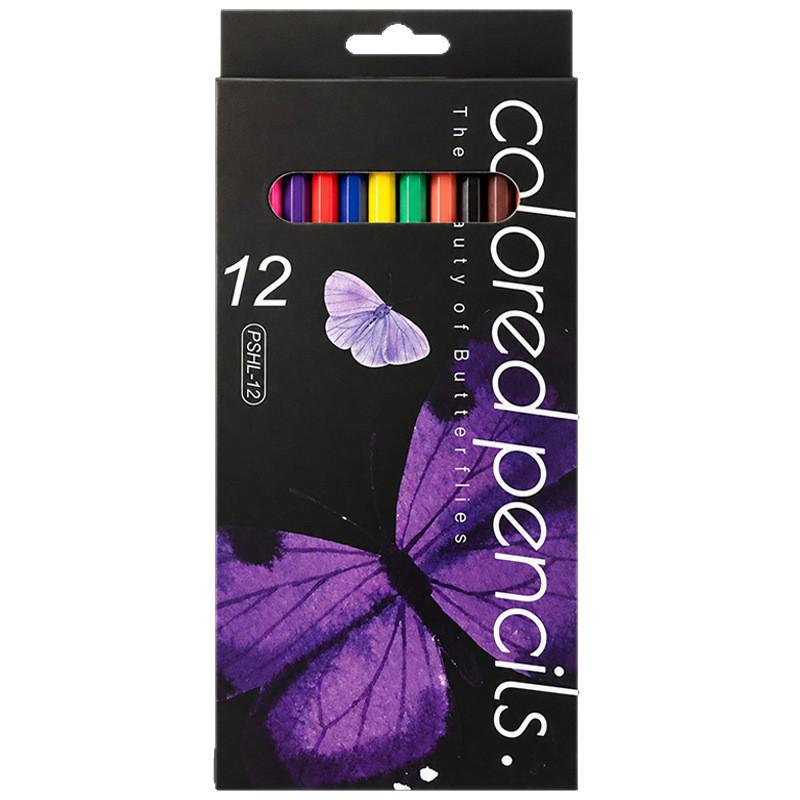Portable Black Lead Colored Pencil Set - Student Drawing & Writing Stationery