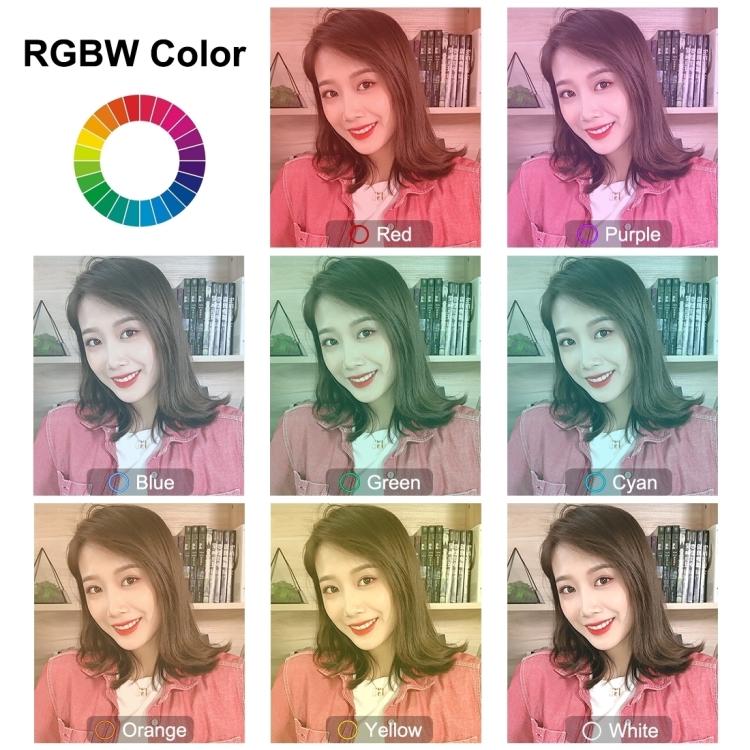 Крепление для штатива длиной 1,1 м + кольцевой светодиодный светильник RGBW размером 10,2 дюйма и диаметром 26 см