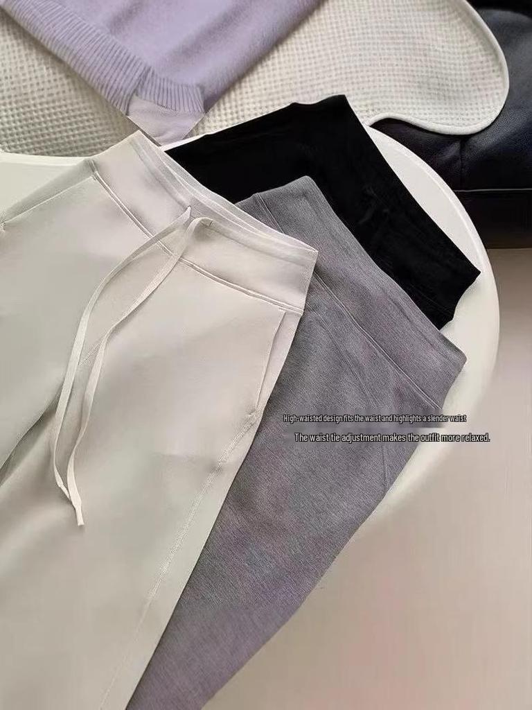 Lu Series Minimalist Supermodel Wide-Leg Pants - High-Waisted Slimming Modal Casual Pants (KK332)
