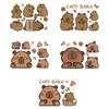 Милые наклейки на автомобиль Capybara, водонепроницаемые наклейки на окна грузовиков, светоотражающие декоративные наклейки на электромобили