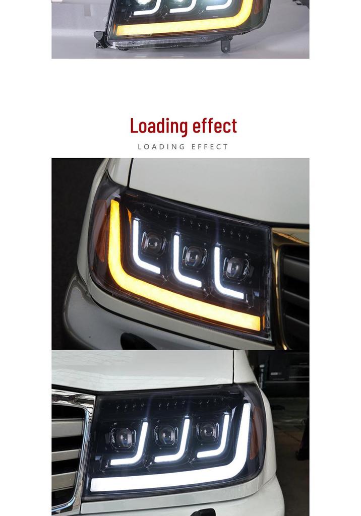 Светодиодная светодиодная фара указателя поворота с динамическим потоком для Toyota Land Cruiser LC100 98-07