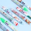 6/10Colors Cute Gifts School Xmas Stationery Merry Christmas Cartoon Ball-point Pen Santa Claus Pen