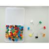 100PCS Map Flag Push P, Newlan Colorful Map Tacks Push P, Flag Tacks with Steel Points - 7 Colors