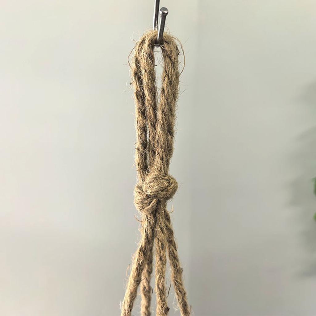 Плетеные вручную подвесные кашпо из веревки, декоративная настенная корзина с текстурой рогоза, подходят для настенного декора и решения для хранения