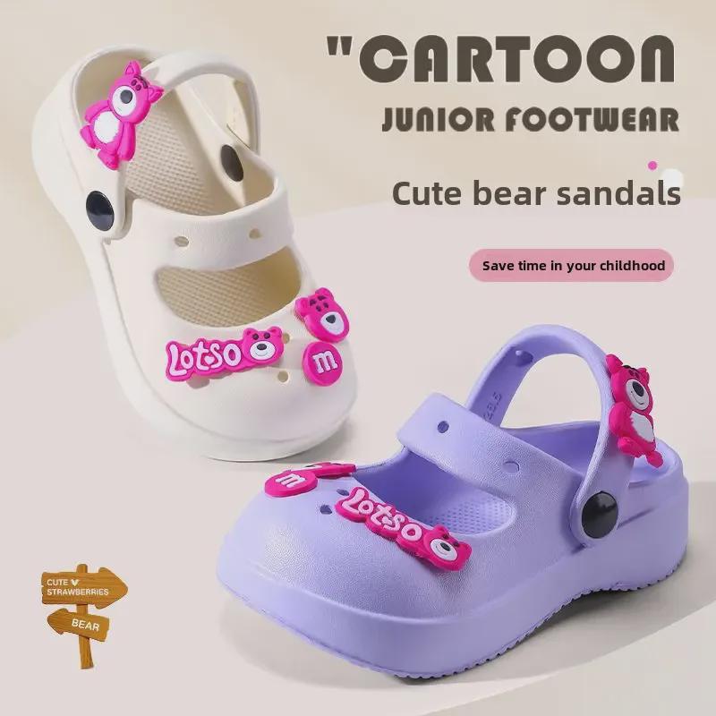 Нескользящие летние сандалии принцессы для девочек - пляжная обувь для детей