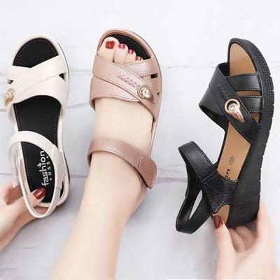 Женские летние сандалии-клинья от инфлюенсеров - С открытым носком, Дышащие, Элегантный сказочный стиль