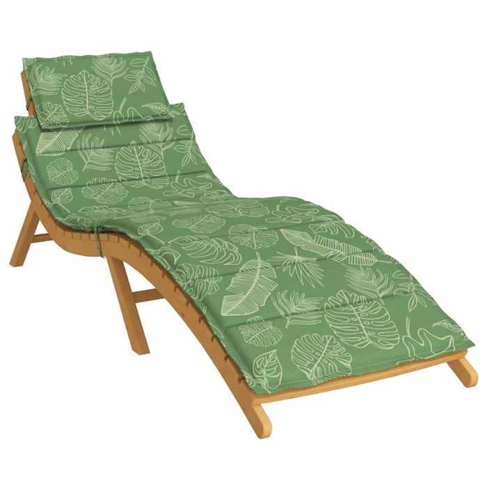VidaXL Sun Lounger Cushion Leaf Pattern Oxford Fabric, Cushion, Seat Cushion, Patio Cushion 361359