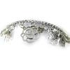 [N1148] - Silver White 'Rosa Romantica' Bracelet