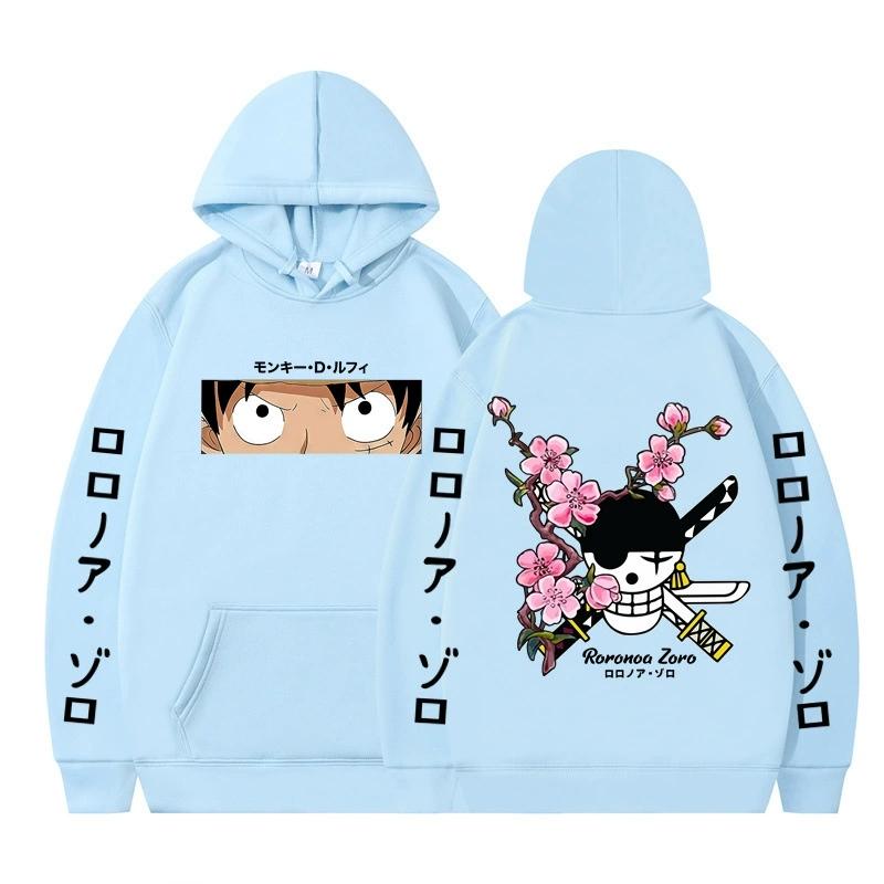 Худи из аниме ONE PIECE Худи Ророноа Зоро Уличная одежда Толстовка с капюшоном Мужчины Женщины Косплей Спорт