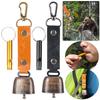 Loud Bear Bell with Emergency Whistle Set with Magnetic Silencer Hanging Bear Bell for Outdoor Camping Survival Hiking Climbing