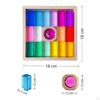 Rainbow Acrylic Blocks Lumber Square Stacking Set Translucent Wooden Toy