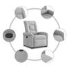 Recliner Chair with Rising Function Cloud Grey Fabric