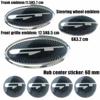 AANC1 7 Pieces Per Set GT Logo Front Hood Rear Boot Steering Wheel Auto Hub Center Sticker Emblem Badge for KIA Stinger