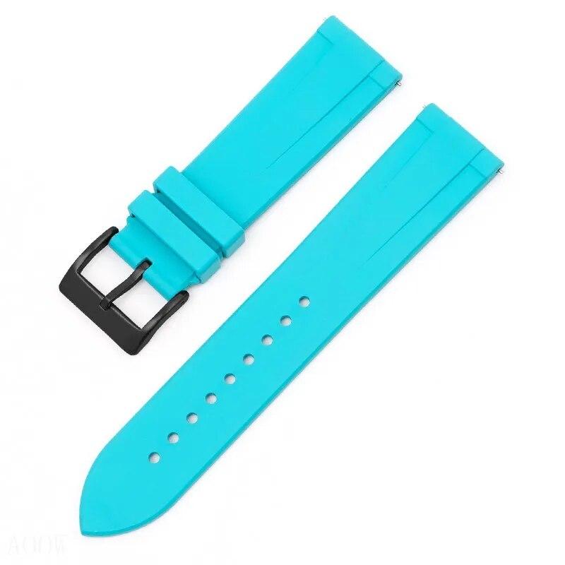 Премиум-ремешок из фторкаучука, быстросъемный ремешок для Omega Rolex Seiko, пряжка из нержавеющей стали, 20/22 мм, ремешок для часов, браслет для мужчин и женщин