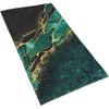 VARUN Длинные полотенца для рук Роскошная зелено-золотистая текстура Ультрамягкое полотенце Абстрактный дизайн поверхности из натурального мраморного камня Впитывающие роскошные полотенца для
