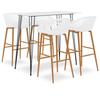 VidaXL 5-piece Bar Set Bistro Furniture Pub Furniture Counter Set Table and Bar Chairs Restaurant 3057407