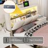 Upholstered bed 90x200, hydraulic storage function, headboard storage, soft velvet, petal design, single bed, USB and Type-C ports, LED, beige