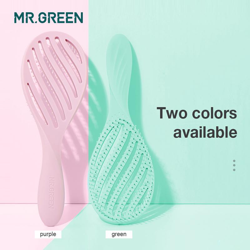 MR.GREEN расческа для массажа кожи головы, расческа для укладки волос, распутывающий инструмент для быстрой сушки феном, инструмент для распутывания влажных и сухих вьющихся волос