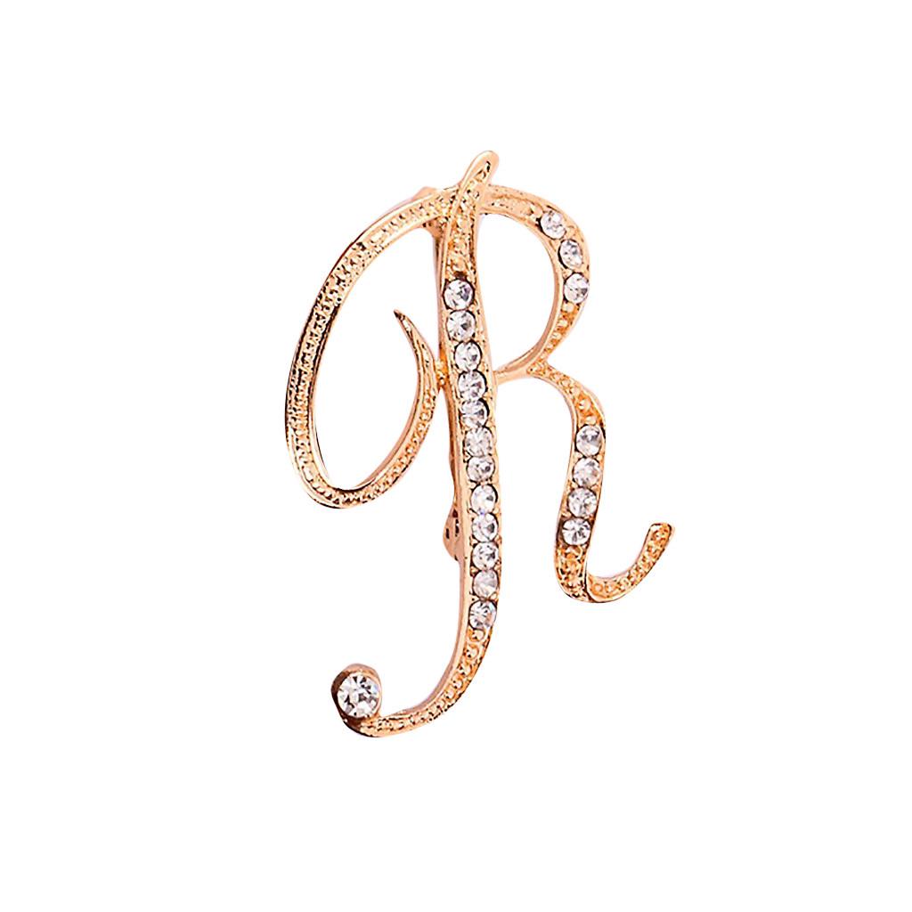 1шт кристалл 26 английских букв брошь булавка пара мемориальные украшения любовь подарки