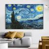 Van Gogh Starry Night Famous Art Canvas Paintings On The Wall Posters and Prints Impressionist Wall Art Pictures for Living Room