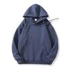 Unisex Long Sleeve Hooded Sweatshirt 350g Cotton Silk Blend Drop Shoulder Women's Blank Edition