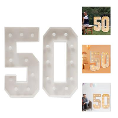 Светодиодные цифры 100 см, 50 штук декоративных огней, огни для палатки, светодиодные украшения для вечеринок по случаю дня рождения, свадеб, праздников, дома, бара
