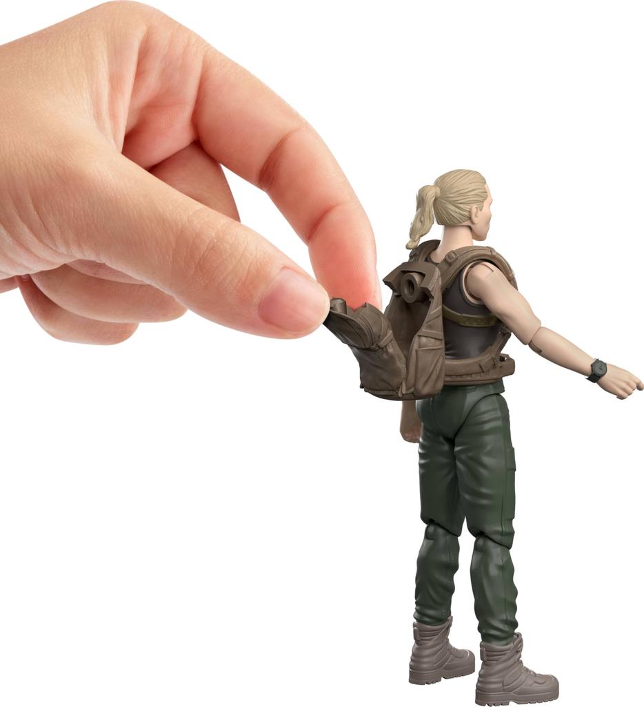 Mattel Jurassic World Reborn Human Dinosaur Figure Zola Bennett Poseable Collectible & Pack & Velociraptor, Movie-Accurate 3.75-Inch Scale,
